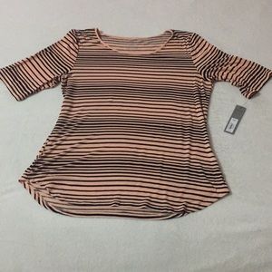 Elbow Sleeved Stripped Tee